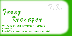 terez kreiczer business card